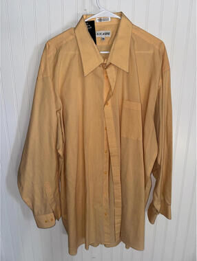 Lucasini Men's Long Sleeve Button-Up Shirt Size 20